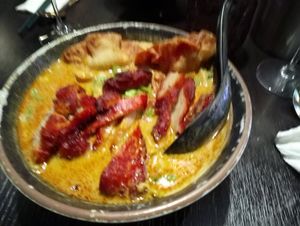 Yaksa noodles (apologies for blurry photo ..) at Soul Vegan in Edinburgh