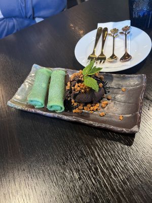 Pancake and ice cream   at Soul Vegan in Edinburgh