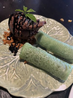 Pandan pancakes   at Soul Vegan in Edinburgh