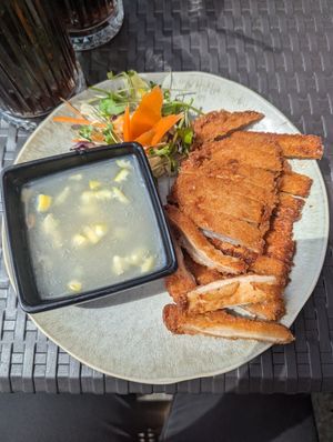 King Oyster Mushroom with Lemon Sauce at Soul Vegan in Edinburgh