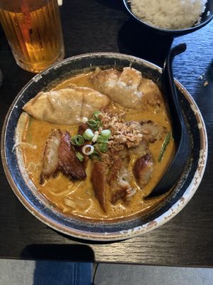 Laksa noodles   at Soul Vegan in Edinburgh