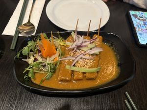 Satay tofu starter  at Soul Vegan in Edinburgh