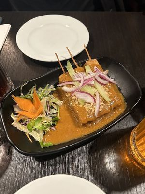 Satay skewer   at Soul Vegan in Edinburgh