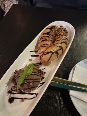 Banana fritters  at Soul Vegan in Edinburgh