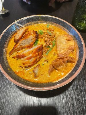 Laksa noodle at Soul Vegan in Edinburgh