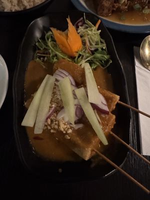 Satay tofu  at Soul Vegan in Edinburgh