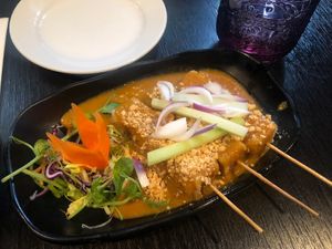Satay tofu  at Soul Vegan in Edinburgh