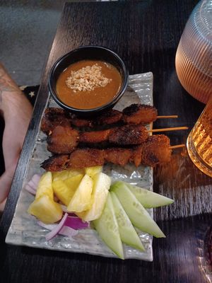 Lion's mane skewer at Soul Vegan in Edinburgh