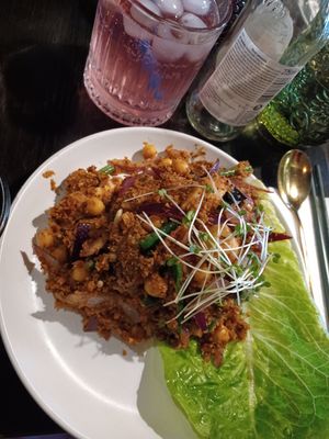 Rendang lion's mane at Soul Vegan in Edinburgh