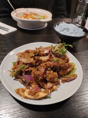 Rendang lion's mane at Soul Vegan in Edinburgh