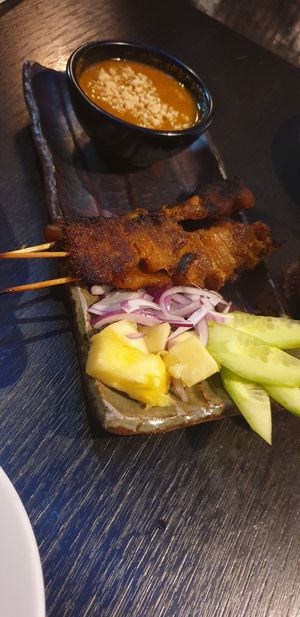 Lions mane mushroom satay at Soul Vegan in Edinburgh