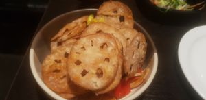 Salt and pepper lotus root at Soul Vegan in Edinburgh