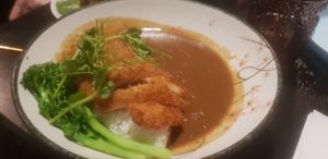 Katsu curry with king oyster mushroom at Soul Vegan in Edinburgh