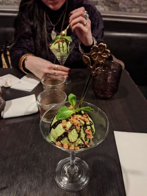 Green tea ice-cream at Soul Vegan in Edinburgh