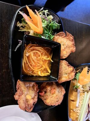 Sweet corn fritters at Soul Vegan in Edinburgh