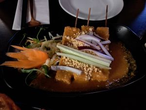 Satay tofu at Soul Vegan in Edinburgh