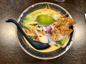 Tom Yum Goong Rice Noodles  at Soul Vegan in Edinburgh