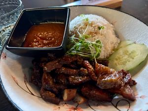 Bbq rice set at Soul Vegan in Edinburgh