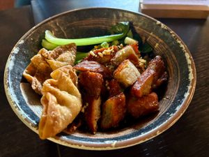 Char siu dish at Soul Vegan in Edinburgh