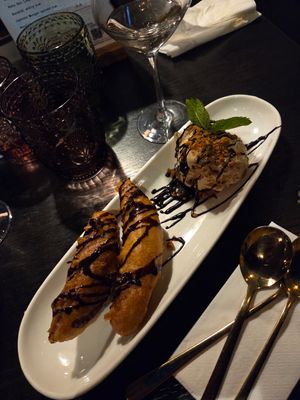 Banana fritters at Soul Vegan in Edinburgh