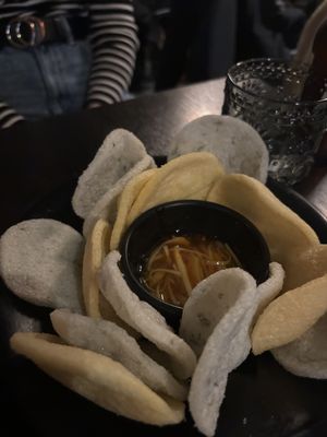 Sweet potato crackers   at Soul Vegan in Edinburgh