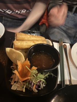 Spring rolls  at Soul Vegan in Edinburgh