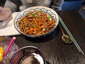 Fried udon at Soul Vegan in Edinburgh
