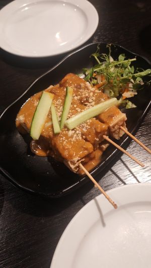 Tofu satay skewers at Soul Vegan in Edinburgh