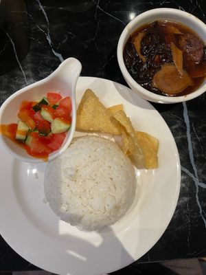 ✅Black Vinegar Trotter Rice + Salad (1 pax) (RM13.90/ea)
 at Ador Cafe in Kuala Lumpur