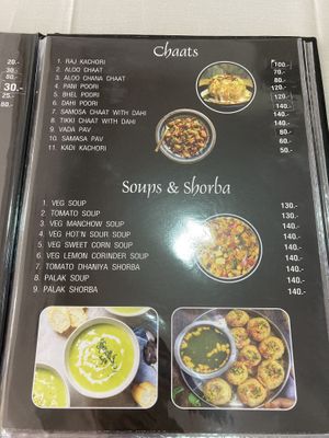Chaats and soups  at Little India Pure Veg in Chonburi