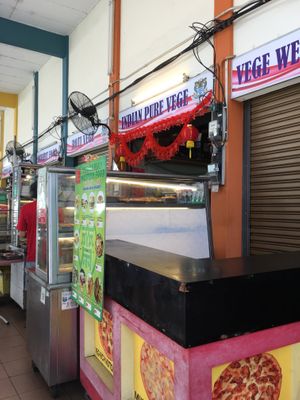 View of the stall (it’s sandwiched between two Chinese vegetarian stalls)  at Hare Krishna in Penang