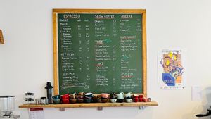 This month's menu (March '24) at Castles & Coffee in Lier