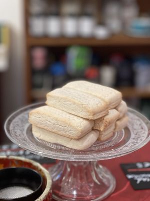 Shortbread. Sometimes we make them with ginger   at Castles & Coffee in Lier