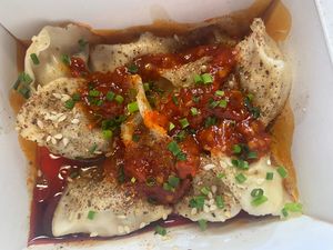 Dumplings and chili   at Kaschemme in Nuremberg