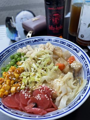 Mixed Rice Bowl mit geschmorten Gemüse und hausgemachten Pickles  at Kaschemme in Nuremberg