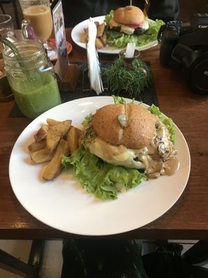 VEGETARIAN burger!   at WOW Healthy Food Coffee in Sucre