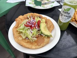 NDN Taco and daily juice.  at Itality Plant Based Foods in Albuquerque