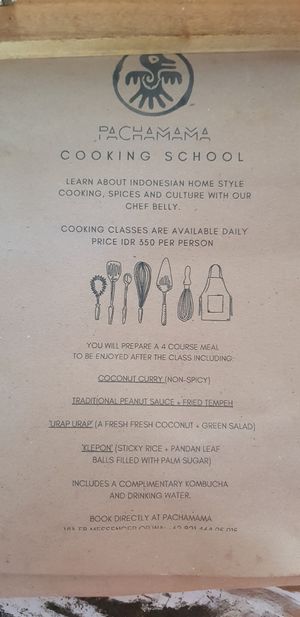 Cooking school can cater for vegans at Pachamama Organic Cafe and Private Villa in 