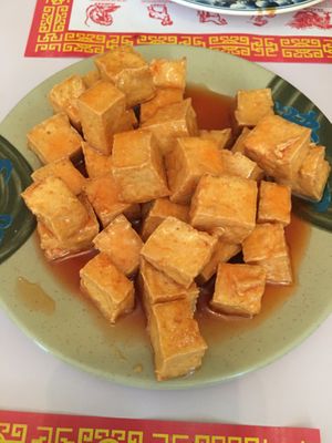 Sweet and sour tofu (not on the menu)  at Bamboo Garden Chinese Restaurant in Twentynine Palms