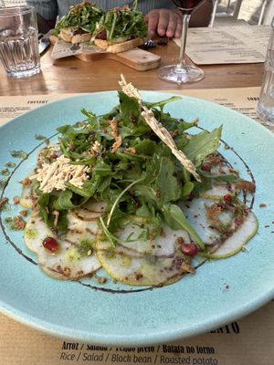 Pear carpaccioo  at O Tonel  in Faro