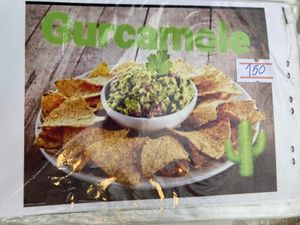 Guacamole on menu  at Pangpon Mexican Cuisine in Koh Lanta
