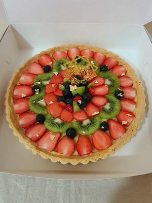 Fruit tart at NatureVe in Northeast Singapore