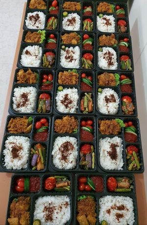 Kalasan chicken set at NatureVe in Northeast Singapore