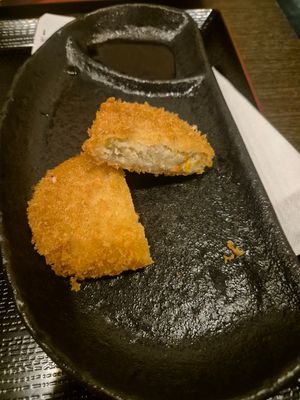 Croquette at Halal Ramen Naniwaya in Osaka
