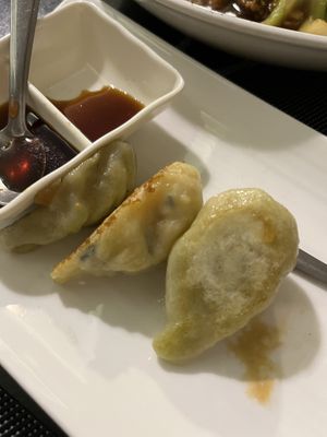Veggie dumplings (pan fried )  at RISTORANTE CINESE SICHUAN in Rome