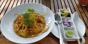 Veg tofu Khao Soi (not vegan) at Koh Kood Beach Resort in Koh Kut