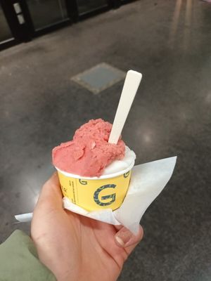 Lemon and strawberry at Günther Gelato in Rome