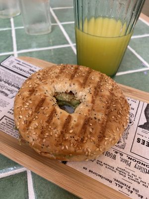 Bagel with Avocado  at Banana Garden in La Palma