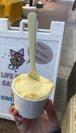 Kids Vegan Mango Sorbet 😛   at Out The Dough in Martinez