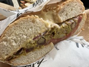 vegan bagel  at Noxy Brothers in London